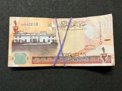 Bulk Lot Bank of Bahrain 1/2 Dinar in Banknoten - 18,5 insgesamt