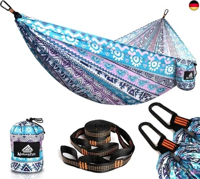 NATUREFUN Ultraleichte Reise Camping Hängematte | 300 kg Tragkraft (275 x140