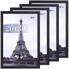 20x30 Poster Frame Set of 4 - Black, Gallery-Quality Wood Picture Frames, 1.1...
