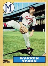 Warren Spahn 2012 Topps MINI 1987 MINIS TM-93