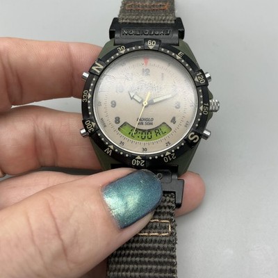 Timex Expedition Mens Watch 37mm Beige Dial Indiglo Analog Digital New Battery Timex Expedition Mens Watch 37mm Beige Dial Indiglo Analog  main image 3