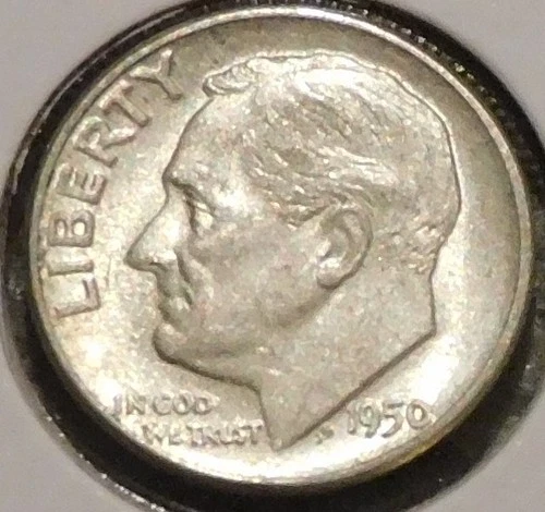 Silver Dime - Roosevelt - 1950 [Set break]