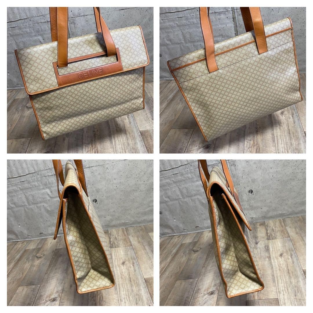 Authentic☆Celine Logo Macadam Pattern Leather Tot… - image 6