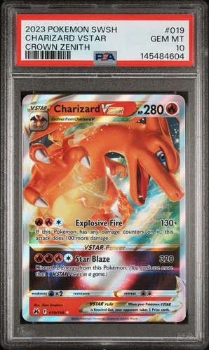 2023 POKEMON SWORD & SHIELD CROWN ZENITH #019 CHARIZARD VSTAR PSA 10