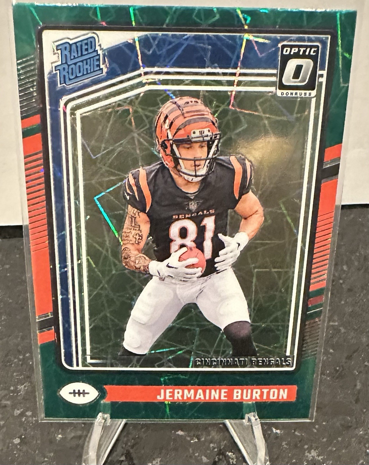 2024 Panini Donruss Optic - RR Jermaine Burton #251 Green Velocity Prizm (RC)