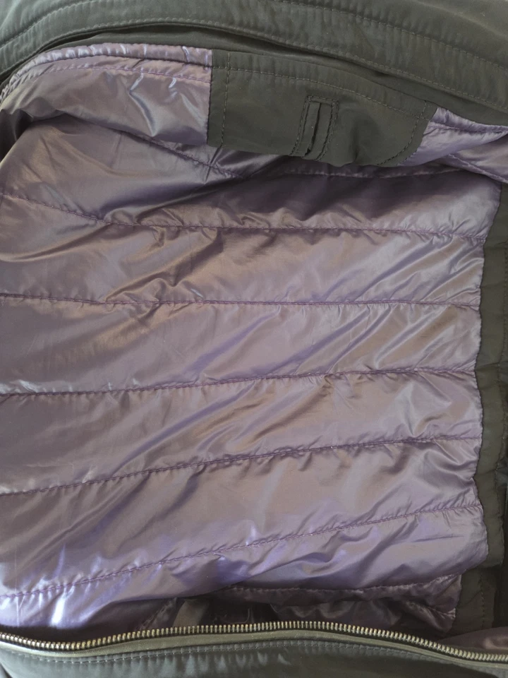 BOSS Hugo Boss Tarmino Mens 44R Black Winter Jacket Coat Purple Quilted Lining - Image 3 of 4