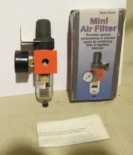 NIB Harbor Freight 43242, Filter/Regulator; Mini Air Filter 1/4" in. 150Lbs