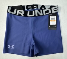Under Armour HeatGear Midrise Women's 3  Shorty Compression Shorts Purple S NWT