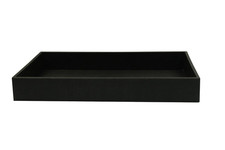 Black Plastic Full Size Jewelry Display Tray Organizer 2" Tall