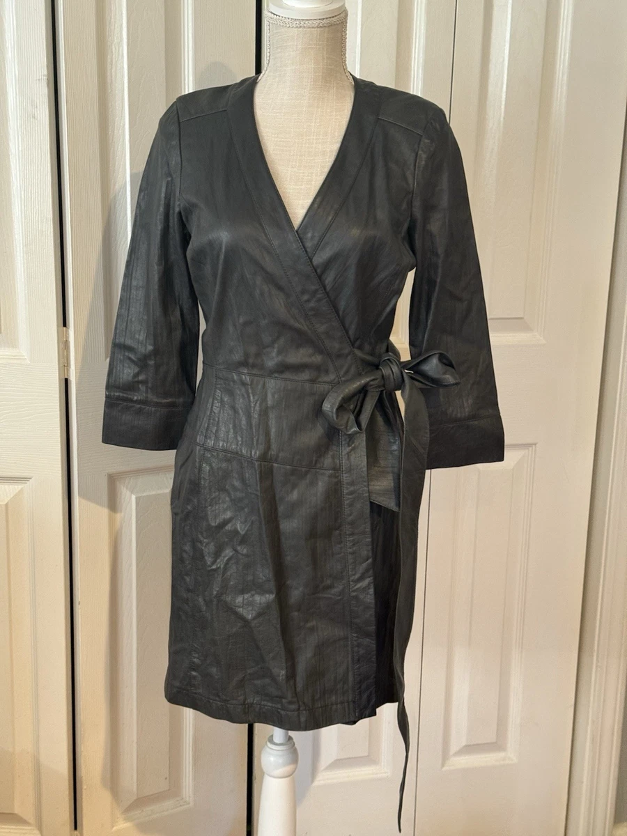 Leather Wrap Dresses for sale | eBay