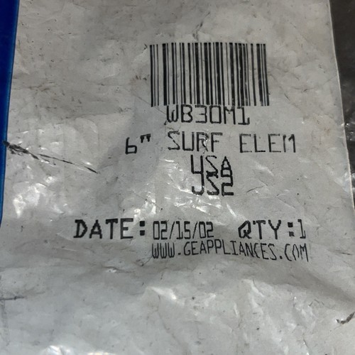 Vintage 6” Stove Surface Burner Element Genuine GE WB30M1 Made In The USA NEW - Picture 5 of 11