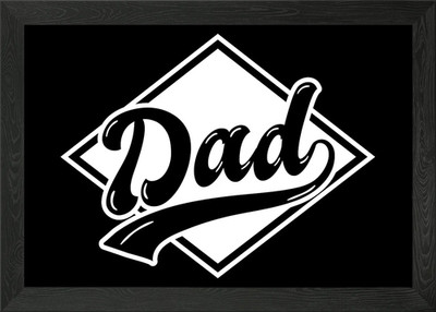 Retro Papa gerahmtes Wandbild Poster Leinwanddruck Bild