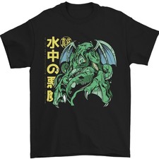 Japanese Anime Cthulhu Kraken Mens T-Shirt 100 Cotton