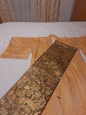 Authentic Orange Japanese Women's Kimono with Matching Obi