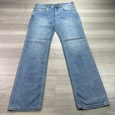 Tommy Bahama Jeans Mens 32x34 Blue Tencel Straight Leg Denim Relaxed Fit