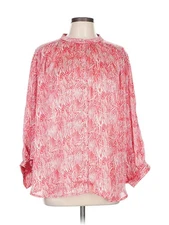 GiGio Women Red 3/4 Sleeve Blouse L