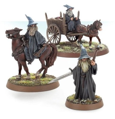 LotR Warhammer Gandalf der Graue, Fuß, beritten und Wagen Pro Painted Kommission