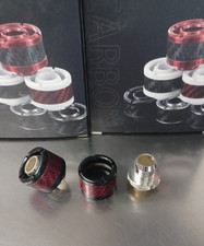 ModMyToys Red Carbon Fiber Enhanced Compression Fittings 7/16 x 5/8 4 Pack Black