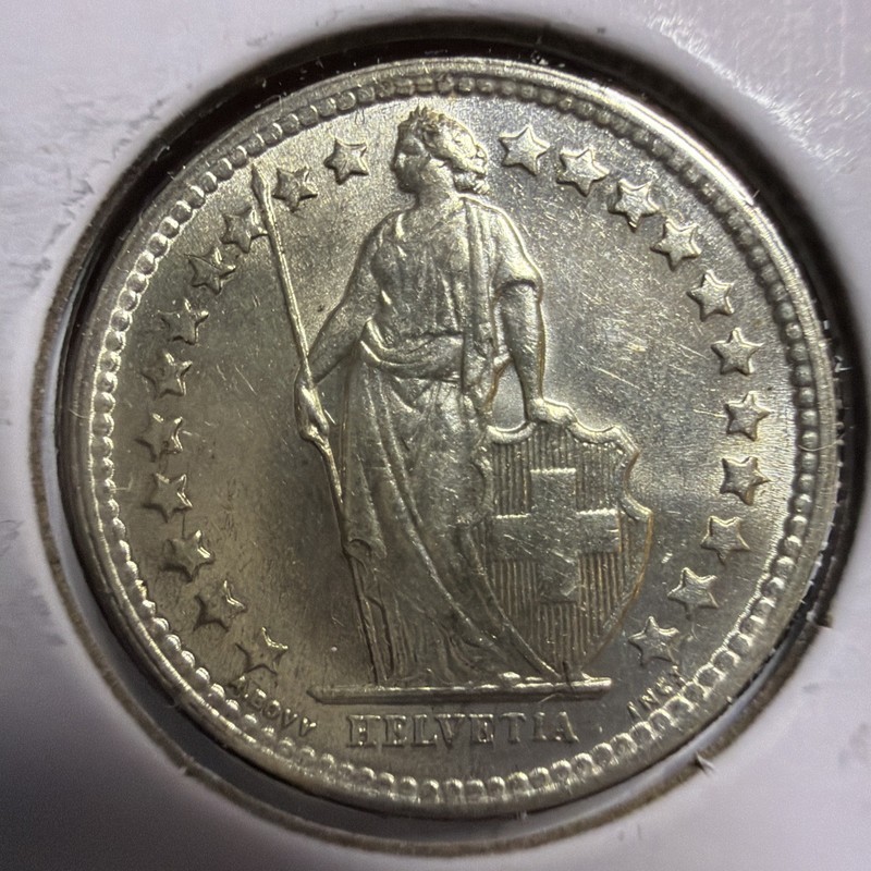 1960 Switzerland 1/2 Franc Silver Coin R390