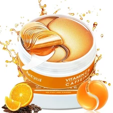 Under Eye Patches with Vitamin C & Caffeine Collagen 30 Pairs for Dark Circles