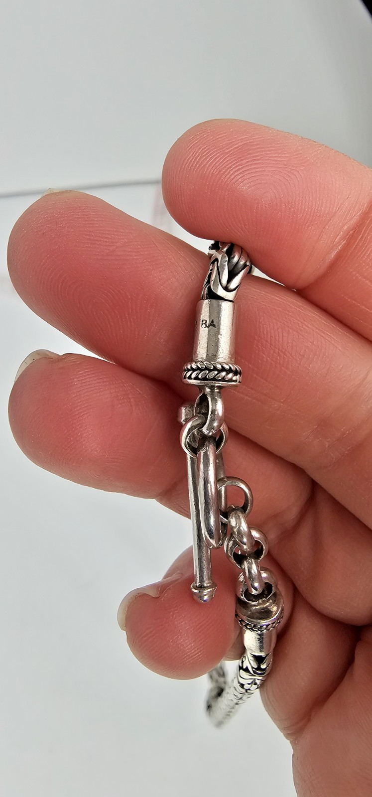 vintage BALI Solid Sterling Silver Byzantine Chai… - image 5