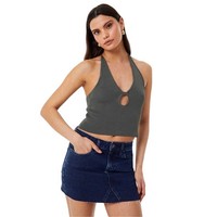 Jack Wills - Kurzes Top FüR Damen, Gerippt (GT20320)