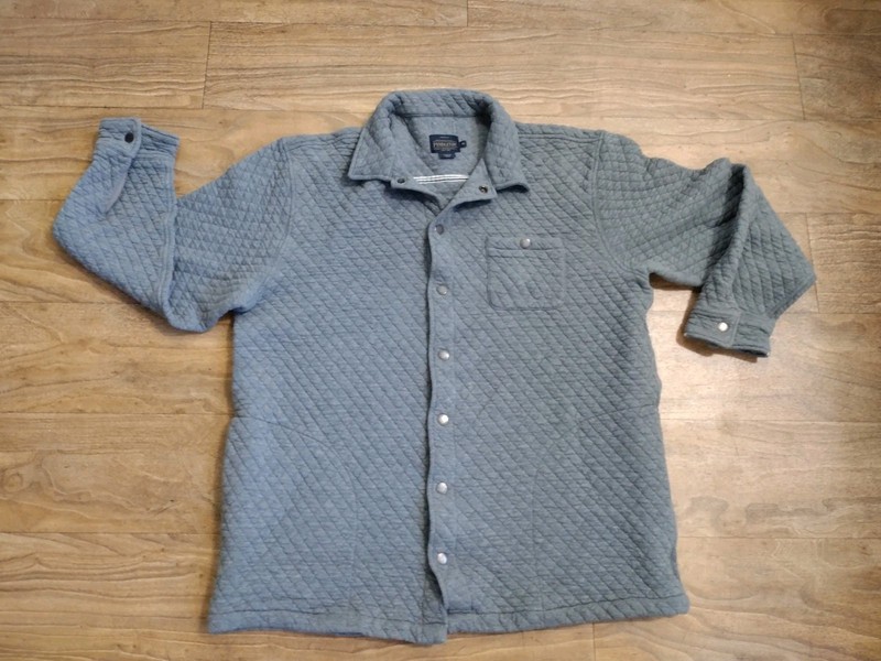 Pendleton  Flannel Shirt Light Jacket Mens Extra Large XL Gray Button Up