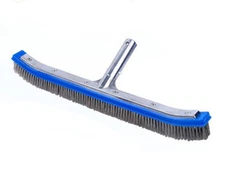18" Curved Pool Spa wall Brush With Stainless Steel Bristles Aluminum Back 