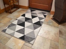 Machine Washable Rugs Mats Small Large Black Grey Door Hall Runner Kitchen Cheap