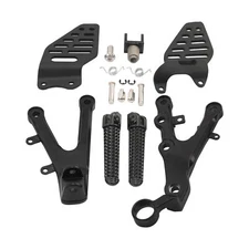 Front Rider Driver Footpegs Footrest Peg Bracket Fit For Yamaha YZF R6 2006-2016