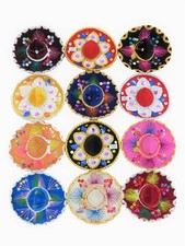 Mini Charro 12 Pack Velvet Assorted Color Sombreros Mariachi Pack Pet Hat Decor