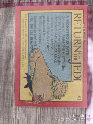 1983 Topps Return of the Jedi Complete your Set - YOU PICK - Picture 21 of 65