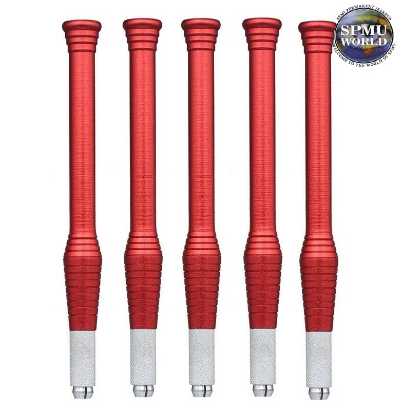 SPMU - UK Microblading Pen – Manual Tattoo Eyebrow Needles Holder,Hand Tool, RED STEEL,UK