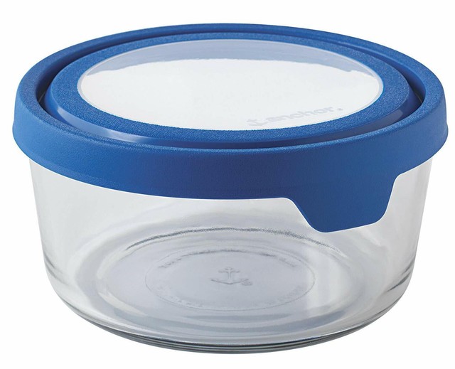 Anchor Hocking 7Cup Round Glass True Seal Food Storage Container Lid