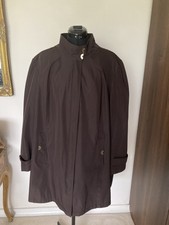 Stunning Brown Elvi Mid Length Coat Mac High Neck Size 2 Immaculate Fits 20/22