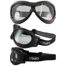 Big Ben Fit Over Motorcycle Goggles Clear Anti Fog Lens with Pouch