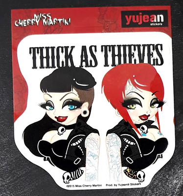 Thick As Thieves Dani & Cherry By Cherry Martini Peel & Stick Sticker Yujean