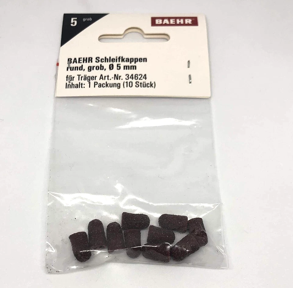 Baehr Schleifkappen - Ø 5 mm Rund - Grob