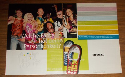 Rare Advertising SIEMENS C45 GPRS Mobile Phone Mobile Phone with CLIPit Covers Party 2001