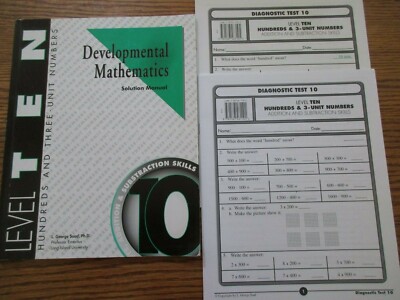 Developmental Math Level 10 (tests/solutions)