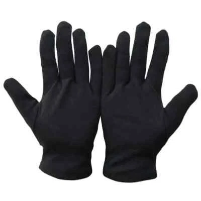 K TRIBE Black 100% Cotton Moisturising Glove Liners Beauty Eczema Dermatitis Psoriasis