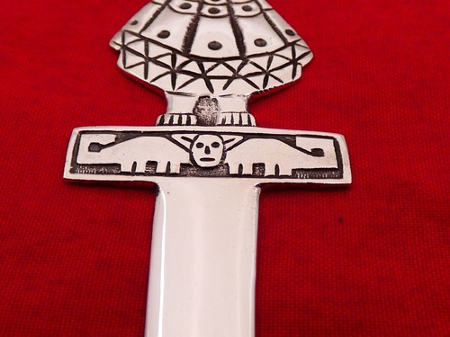 Vintage Sterling Silver Peru Figural Letter Opener TR-8 - Picture 3 of 6