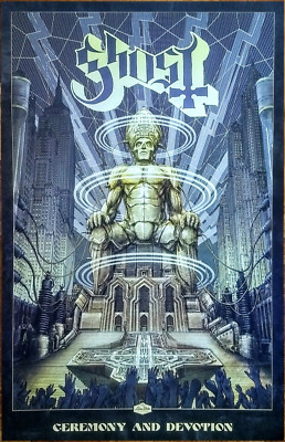 GHOST Ceremony And Devotion Ltd Ed RARE Litho Poster +BONUS Rock Poster! Skeleta