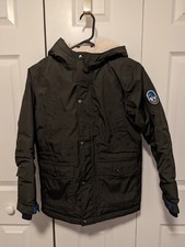 Youth Lands End Waterproof Expedition Parka Olive Green 10-12