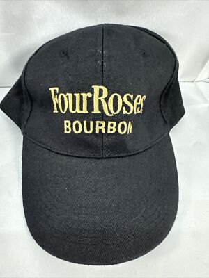 Four Roses Bourbon Adjustable Strap Black Hat NWOT!!  5s1