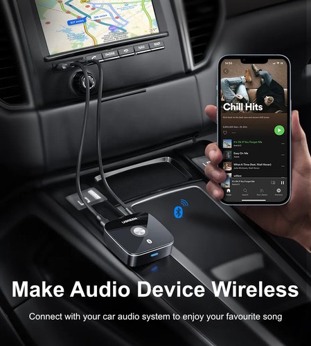 Ugreen 3.5mm RCA Bluetooth 5.1 Receiver Adapter aptX LL Wireless Music TV Car - 第 11/17 張圖片