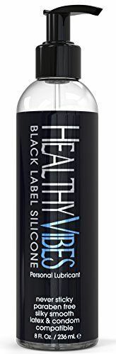 8 oz Black Label Silicone Intimate Personal Lubricant by Hea