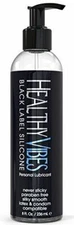 8 oz Black Label Silicone Intimate Personal Lubricant by Healthy Vibes Lube