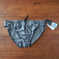 Speedo Mens 36 Swim Brief Heather Grey Solar PowerFlex Eco XL Endurance