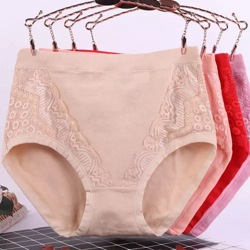 Damen High Waist Baumwolle Slips Slip Übergröße Unterwäsche Panty Unterhose - Bild 2 von 21